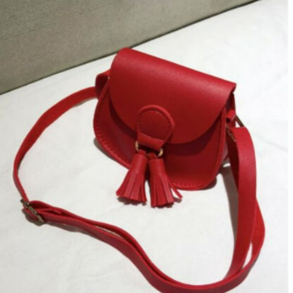 Toddler Faux Leather Purse - Red